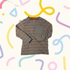 baby gap grey and orange striped long sleeve t-shirt